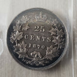 1870 25 Cent | ICCS AU-55 | Beautiful Toning Contrast