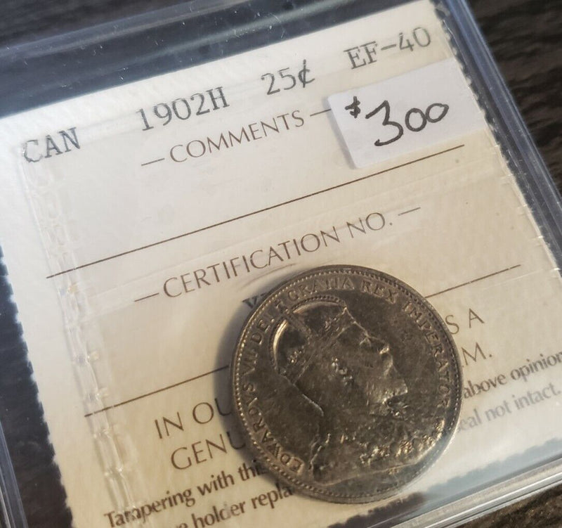 1902H 25 Cent - ICCS EF-40 | Nice!