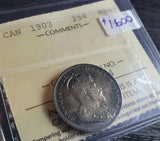 1903 25 Cent - Canada | ICCS MS62 | Beautifully Toned