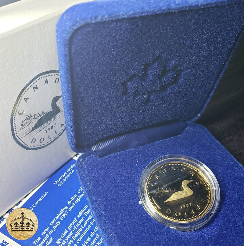 1987 $1 Proof Dollar coin | Loonie Proof | Cameo