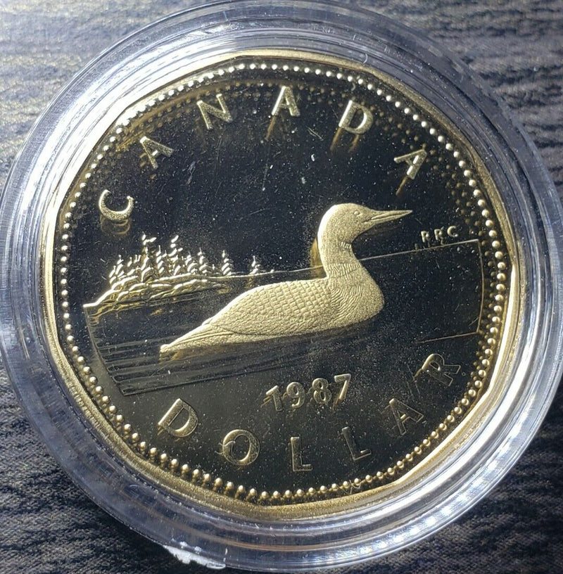 1987 $1 Proof Dollar coin | Loonie Proof | Cameo