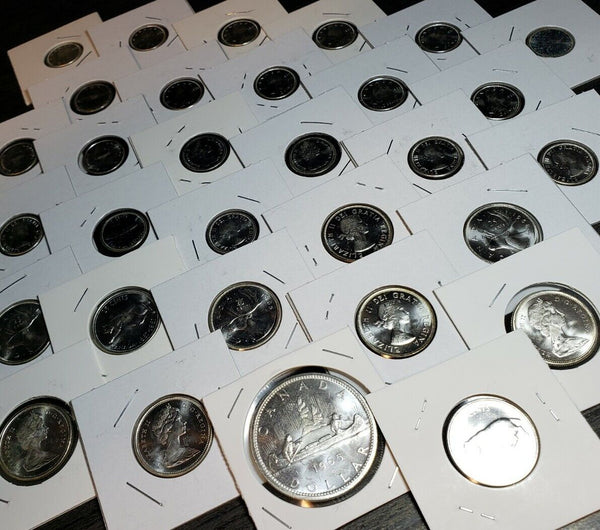 Canadian Silver Coin Lot - $5 Face Value | BU Uncirculated Mix