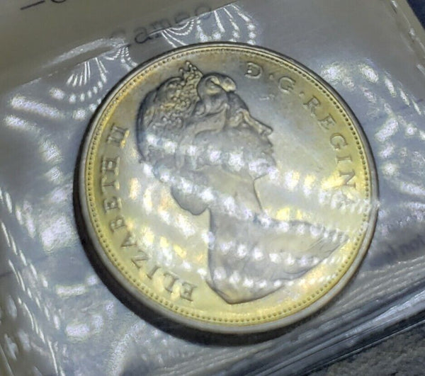 1965 50 Cent Coin | Iccs Graded MS64 Cameo | Beautiful Gold Tone