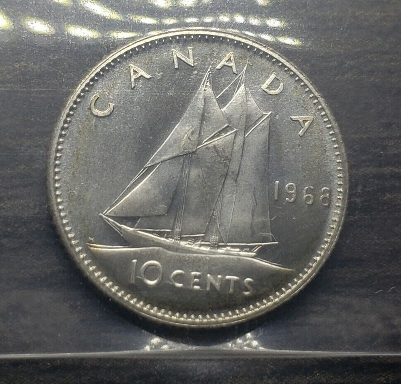 1968 10 Cent Coin - Canada | Graded MS66 Cameo