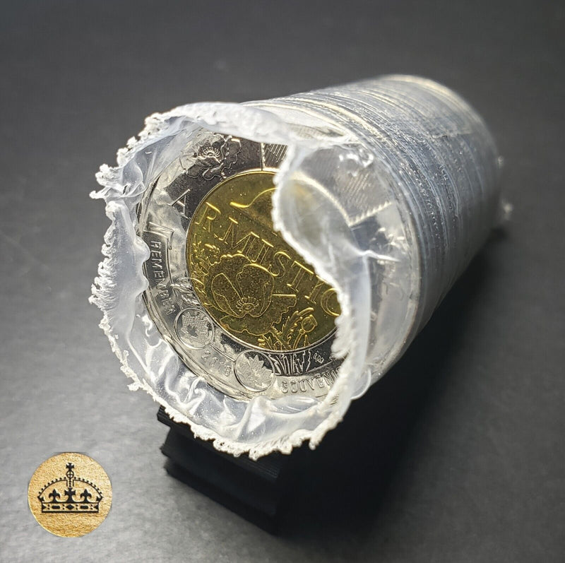 2018 $2 Two Dollar Roll | Armistice | 25 Coins Obw Roll