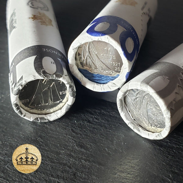 2021 10 Cent Coin rolls | 3 Pack Special-wrap | Bluenose