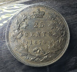 1870 25 Cent Coin | Au-50 | Incredible Tone