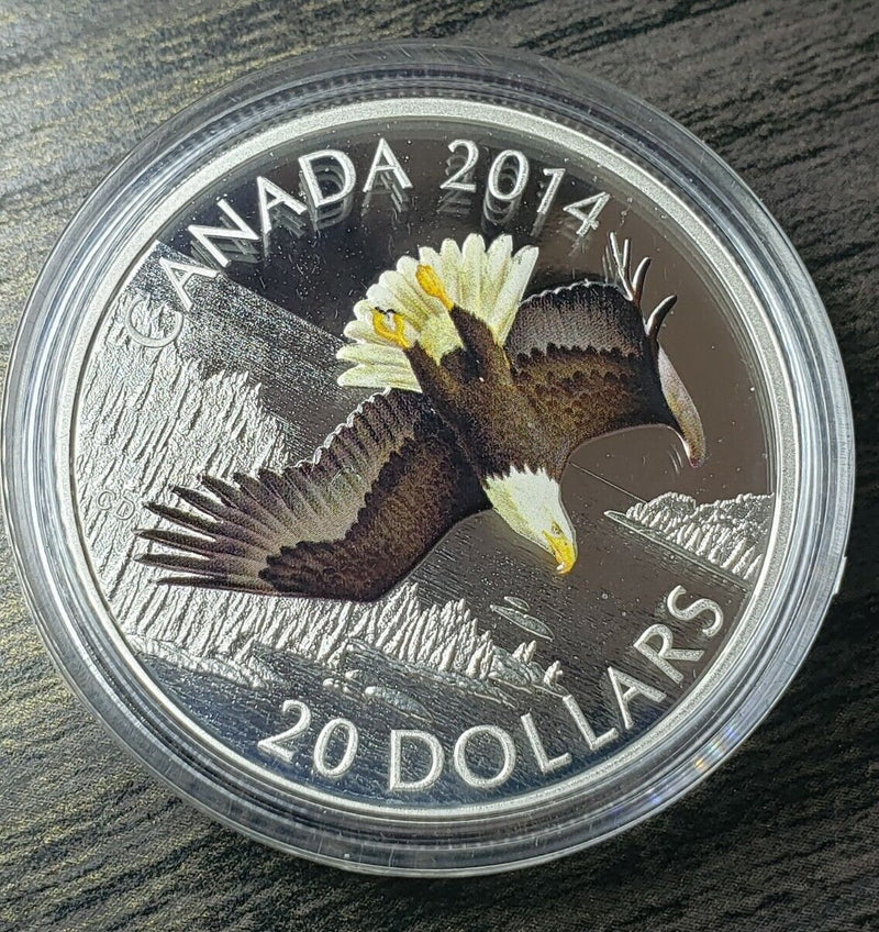 2014 $20 Dollar Fine Silver Coin | Soaring Bald Eagle |