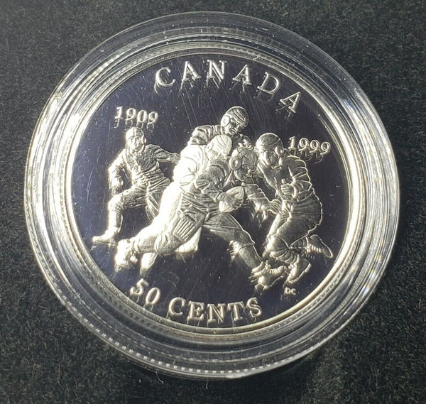 1999 50 Cent coin | .925 Sterling Silver | Football