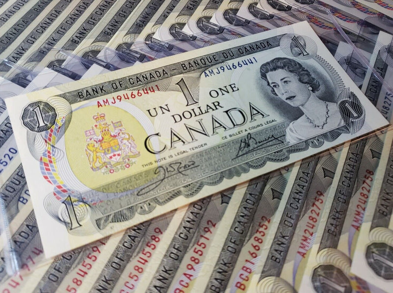 1973 $1 Canada Bank Note - Crisp Uncirculated | Mixed Prefix