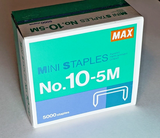 MAX Staples | 5000 Mini Staples | For MAX Flat Clinch Staplers | No. 10-5m